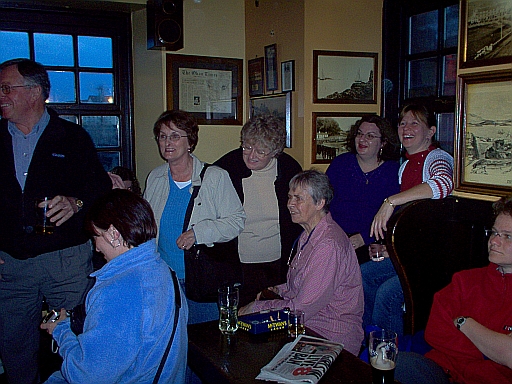 Canadians and Americans in a local Scottish pub